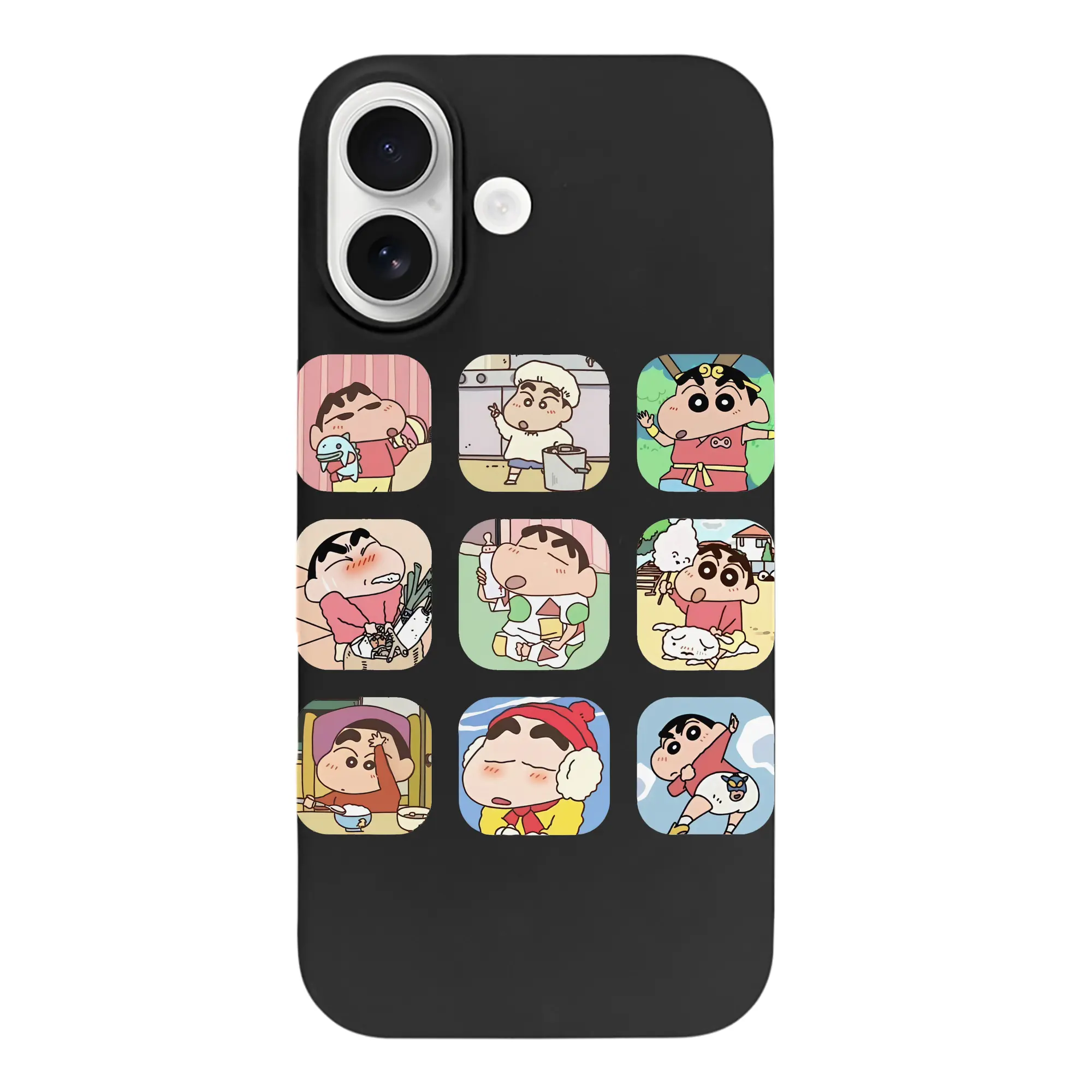 クレヨンしんちゃん グッズ 野原 しんのすけ - iPhone 17 シリーズ シリコンケース 薄型 耐衝撃 指紋防止 ソフトタッチカバー 精密フィット 傷防止 保護ケース iPhone 17/17 Air/17 Pro/17 Pro Max 対応